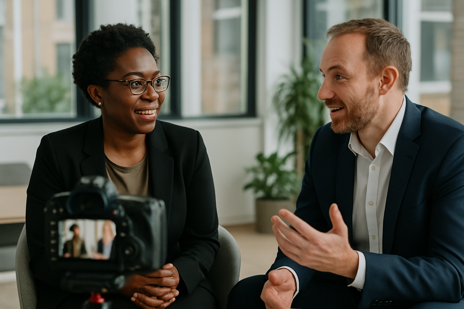 Two UK professionals discussing career next steps for Non executive director UK
