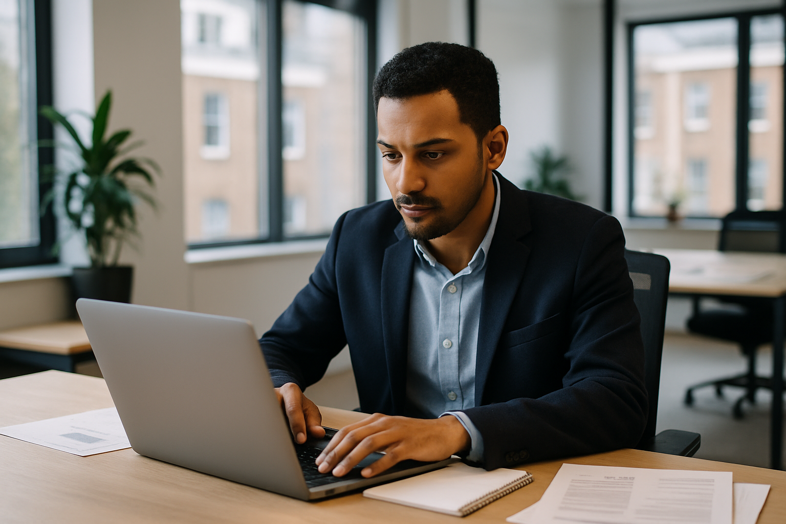 UK professional preparing career documents for PCSO UK