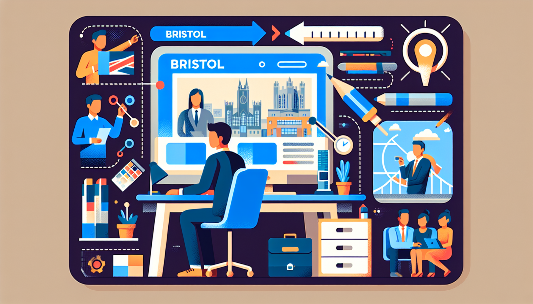 UK professional working individually on task