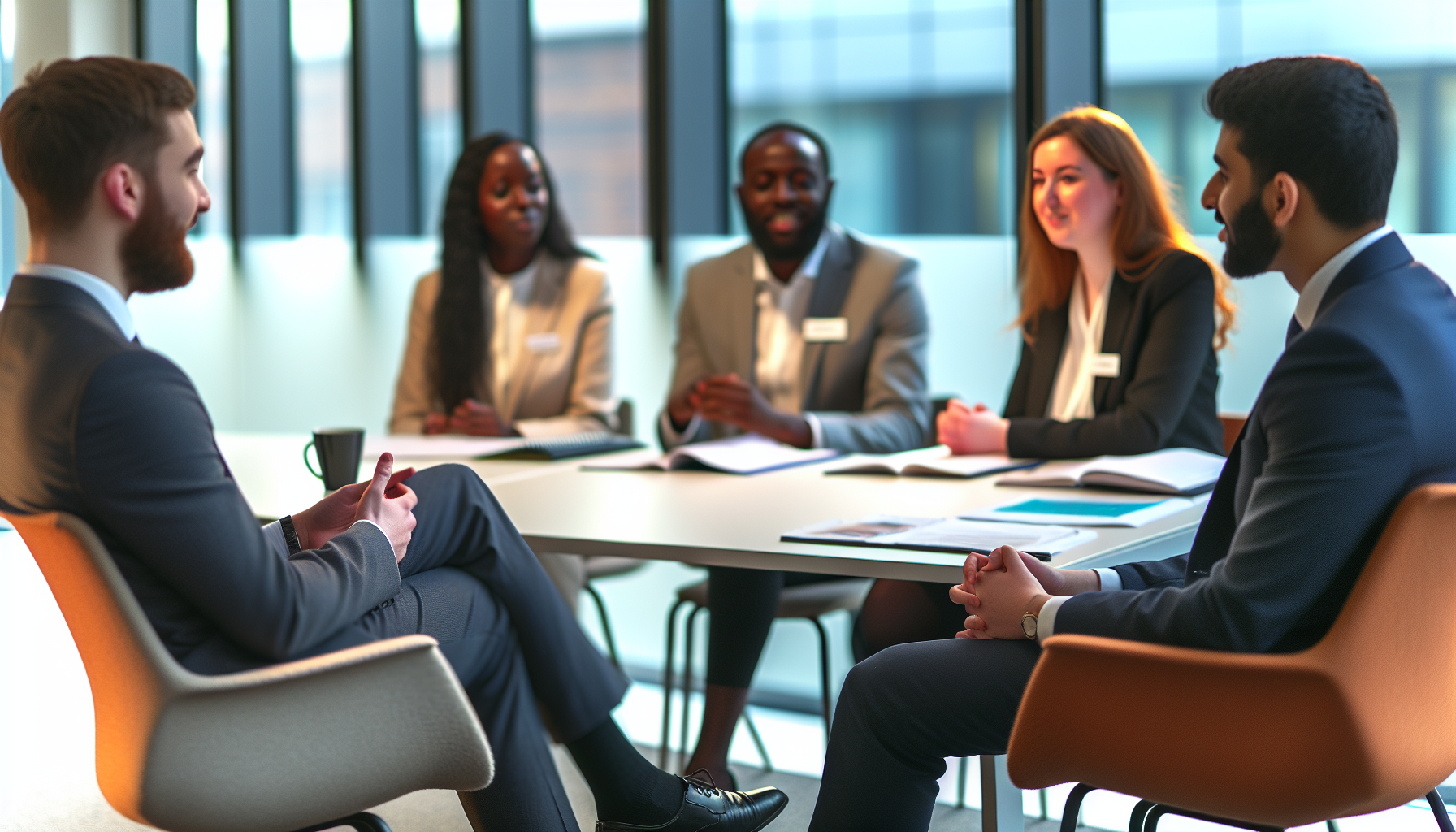UK charity team in a collaborative meeting.
