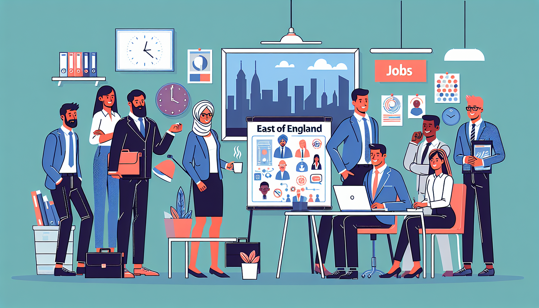 UK professionals in modern office setting
