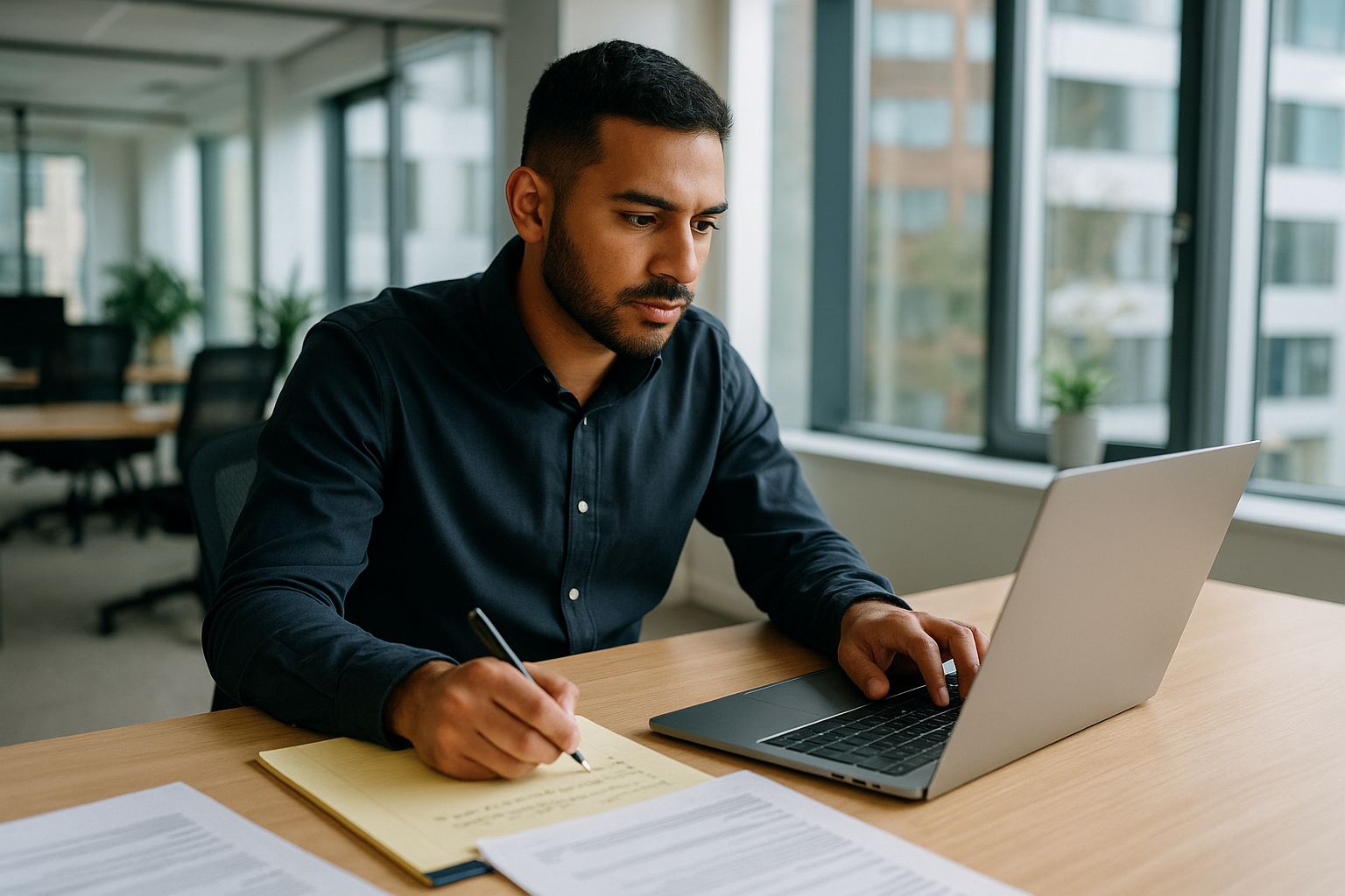 UK professional preparing career documents for North East jobs UK