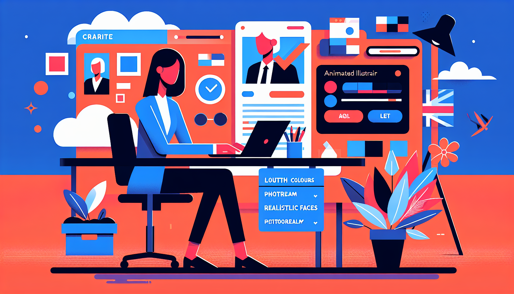 UK professional working individually on job search