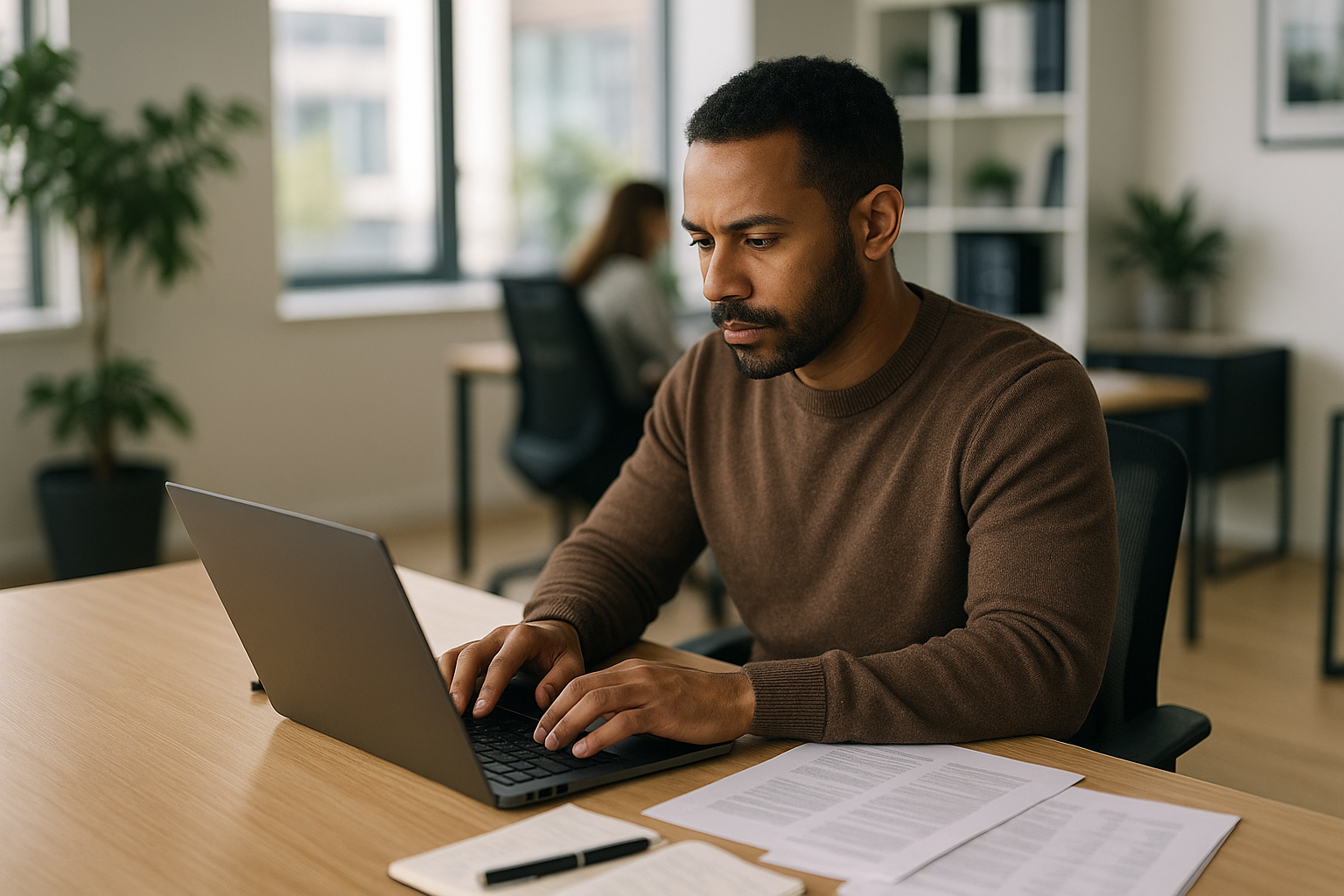 UK professional preparing career documents for Civil service SEO role