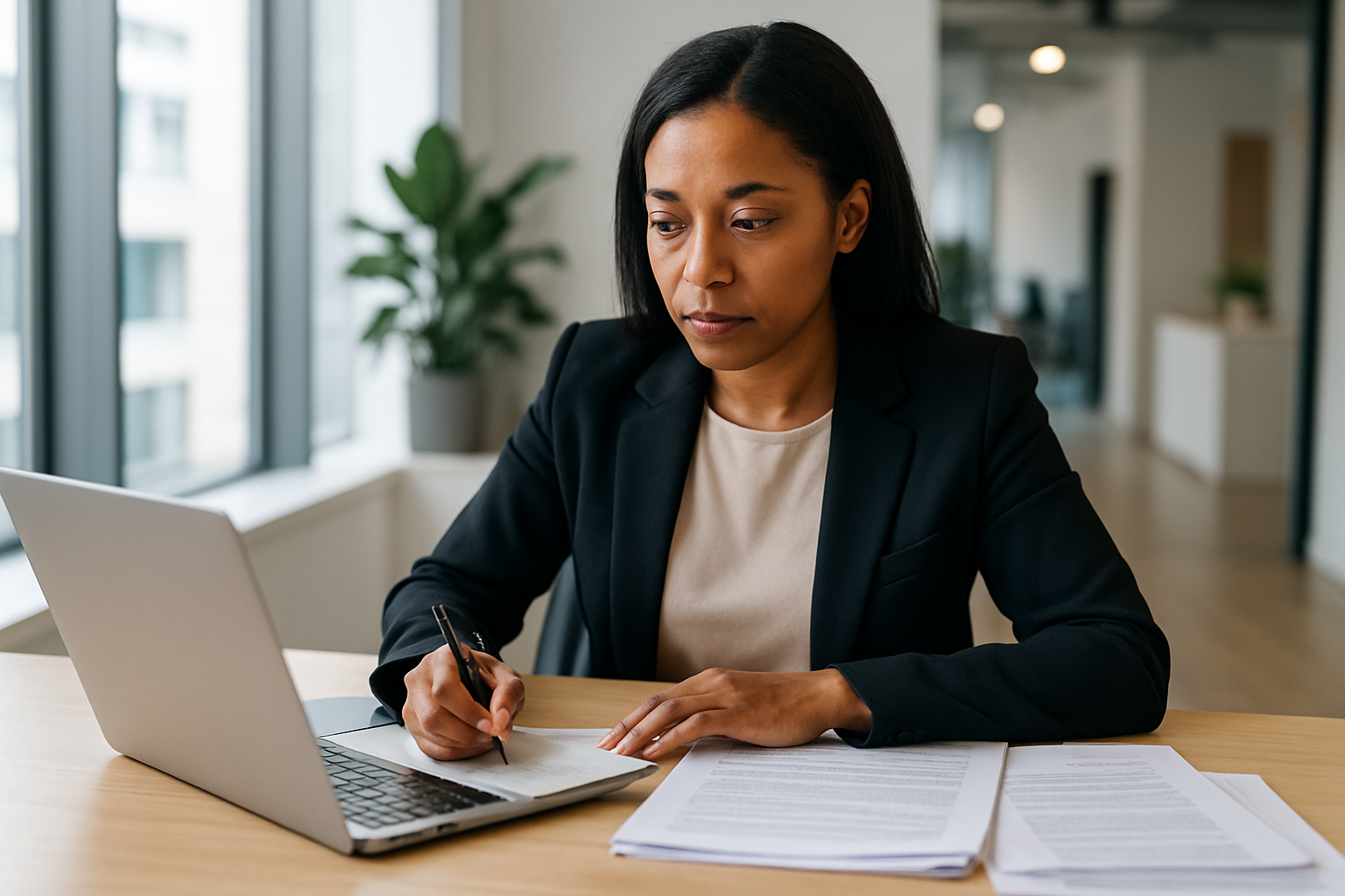 UK professional preparing career documents for personal injury lawyer UK
