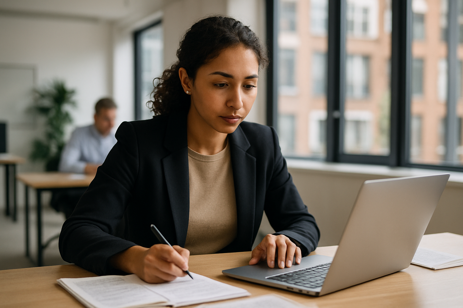 UK professional preparing career documents for property developer UK