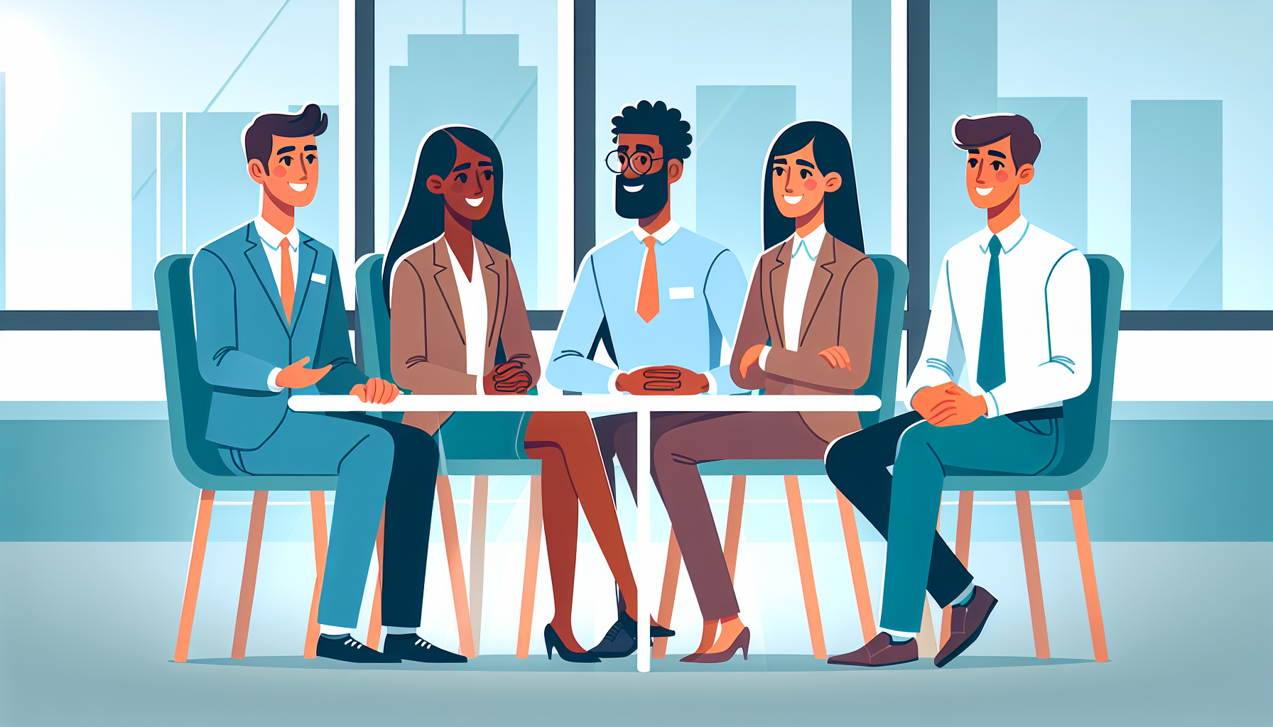 Group of UK professionals discussing Indeed UK