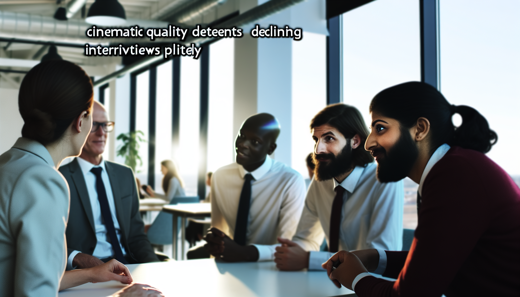 UK professionals in a relaxed discussion in a bright office.