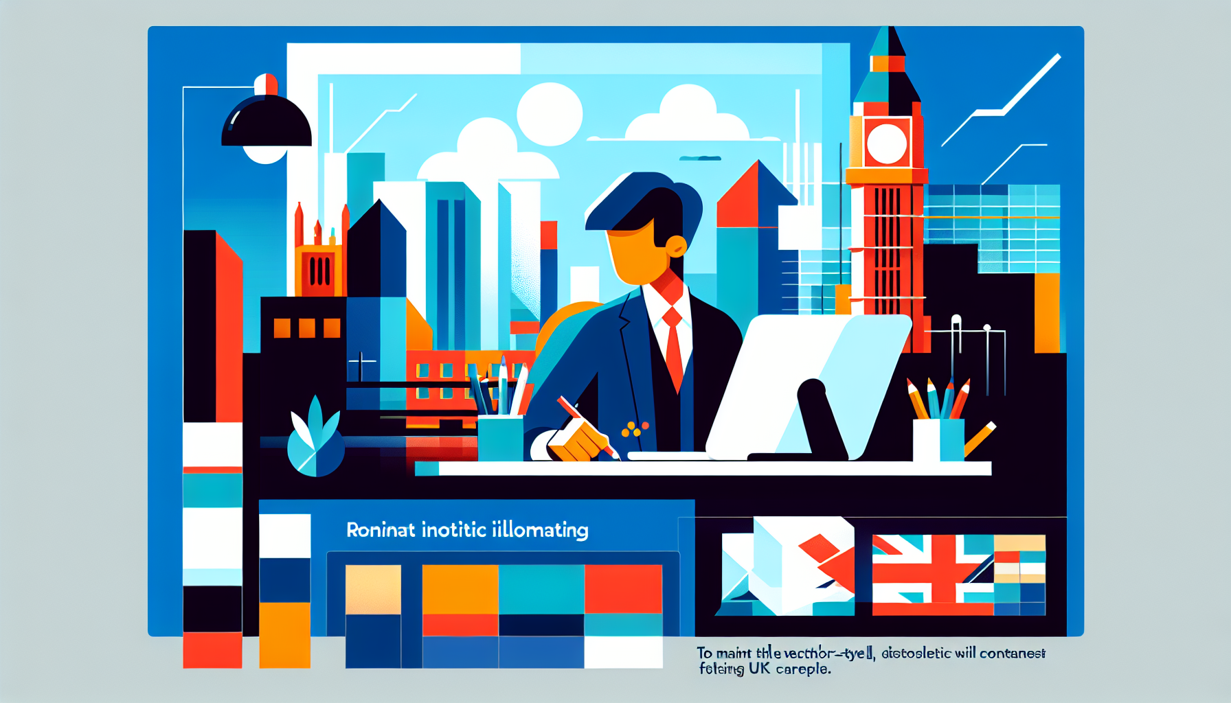 UK professional working individually in a digital workspace