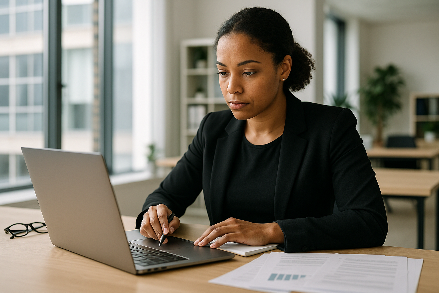 UK professional preparing career documents for remote performance management