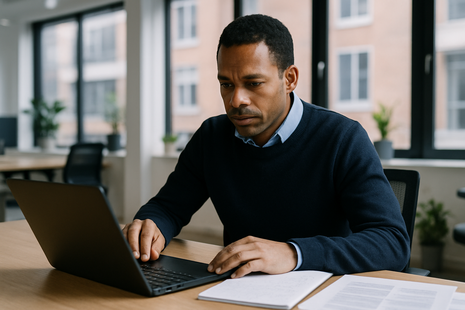 UK professional preparing career documents for Bright Network UK