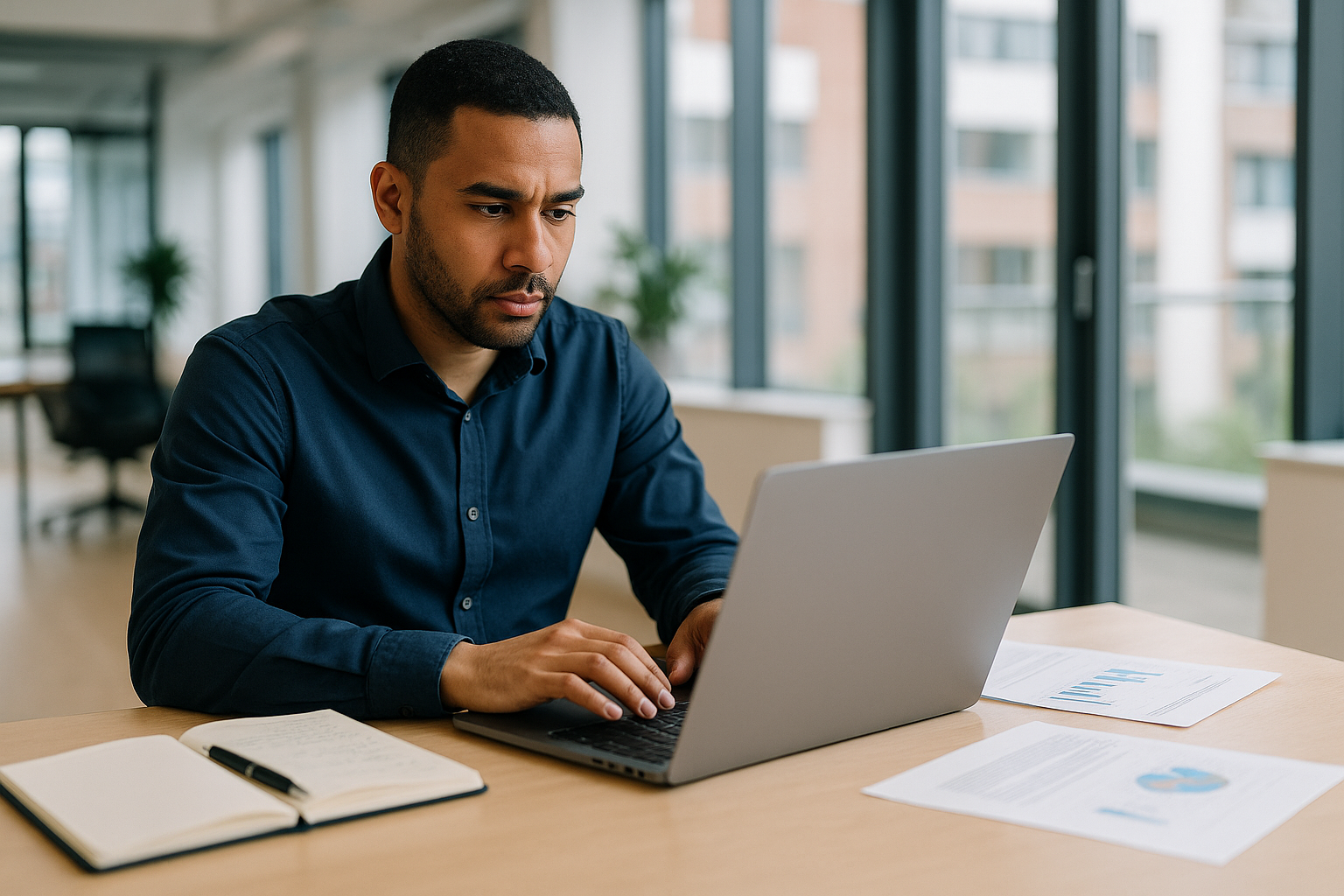 UK professional preparing career documents for ClimateTech UK