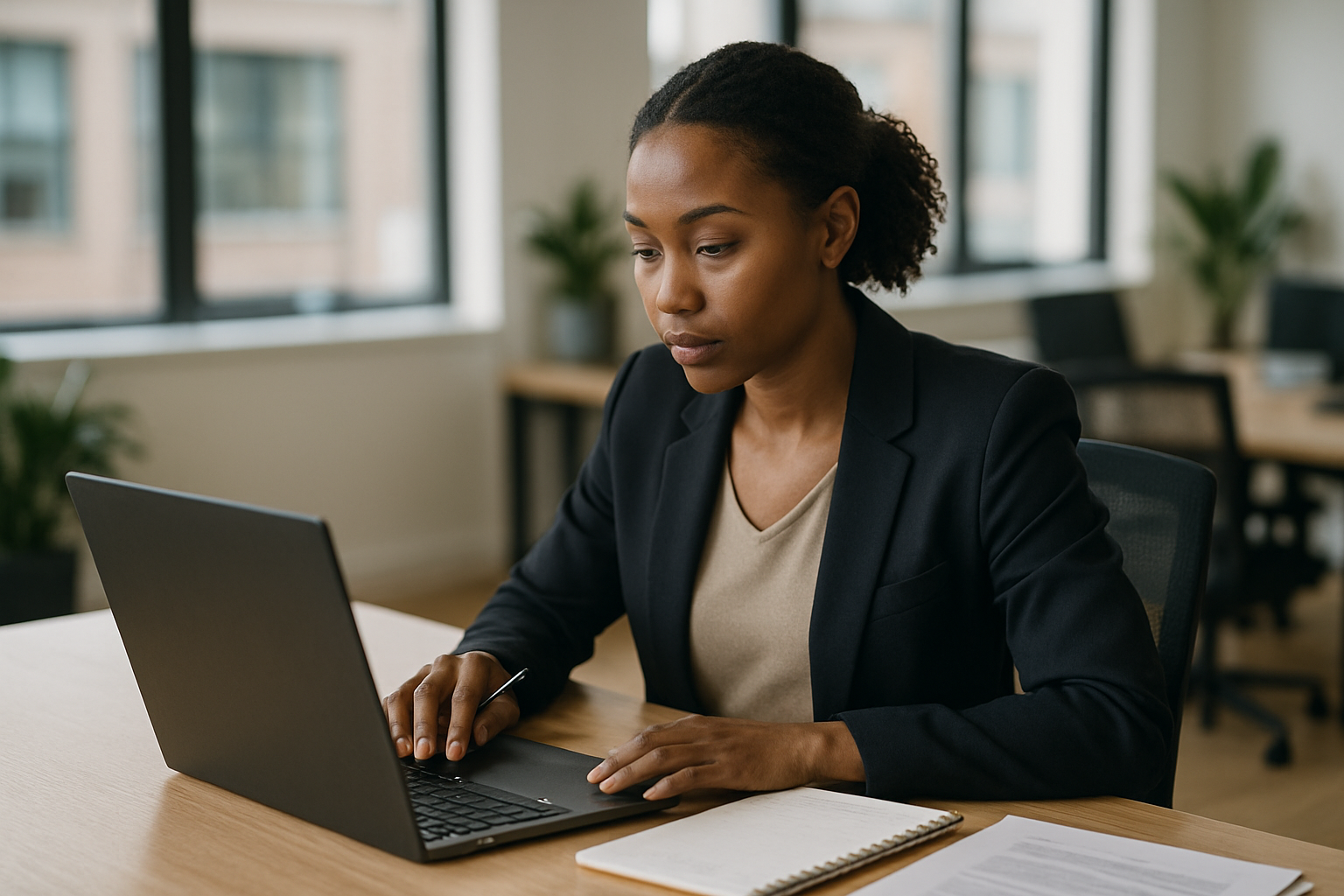 UK professional preparing career documents for deep tech