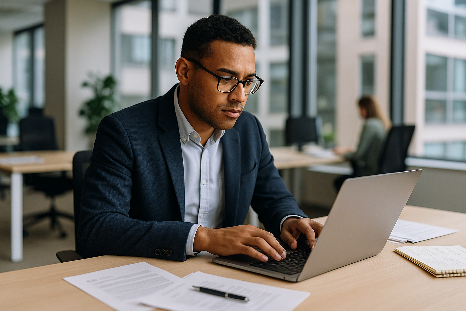 UK professional preparing career documents for Blind and VI employment UK