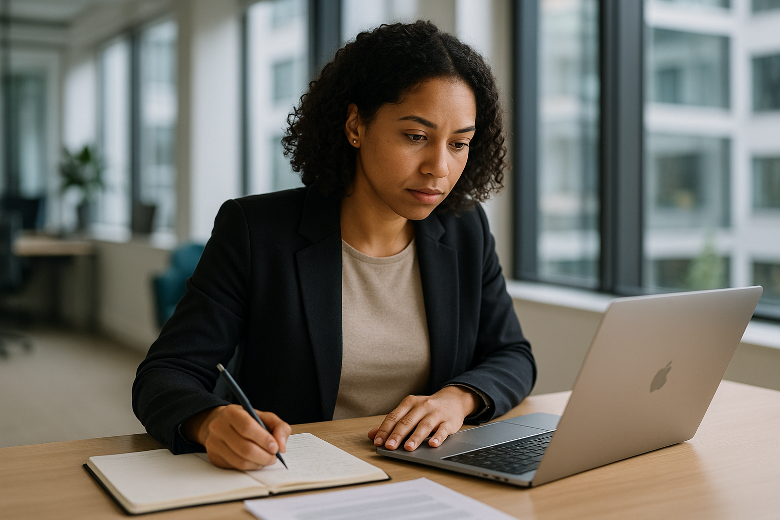 UK professional preparing career documents for Midlife MOT UK