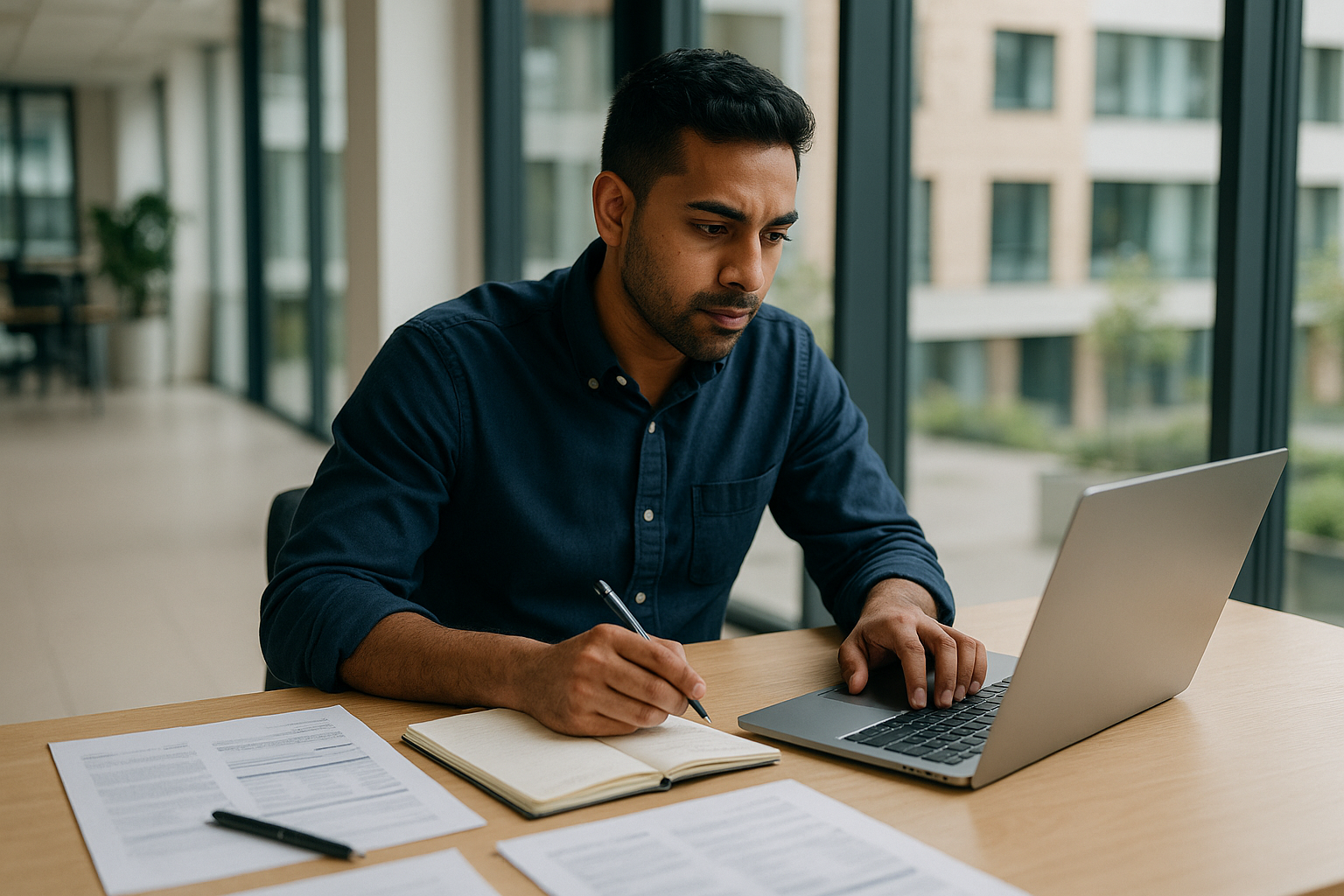 UK professional preparing career documents for part time study UK