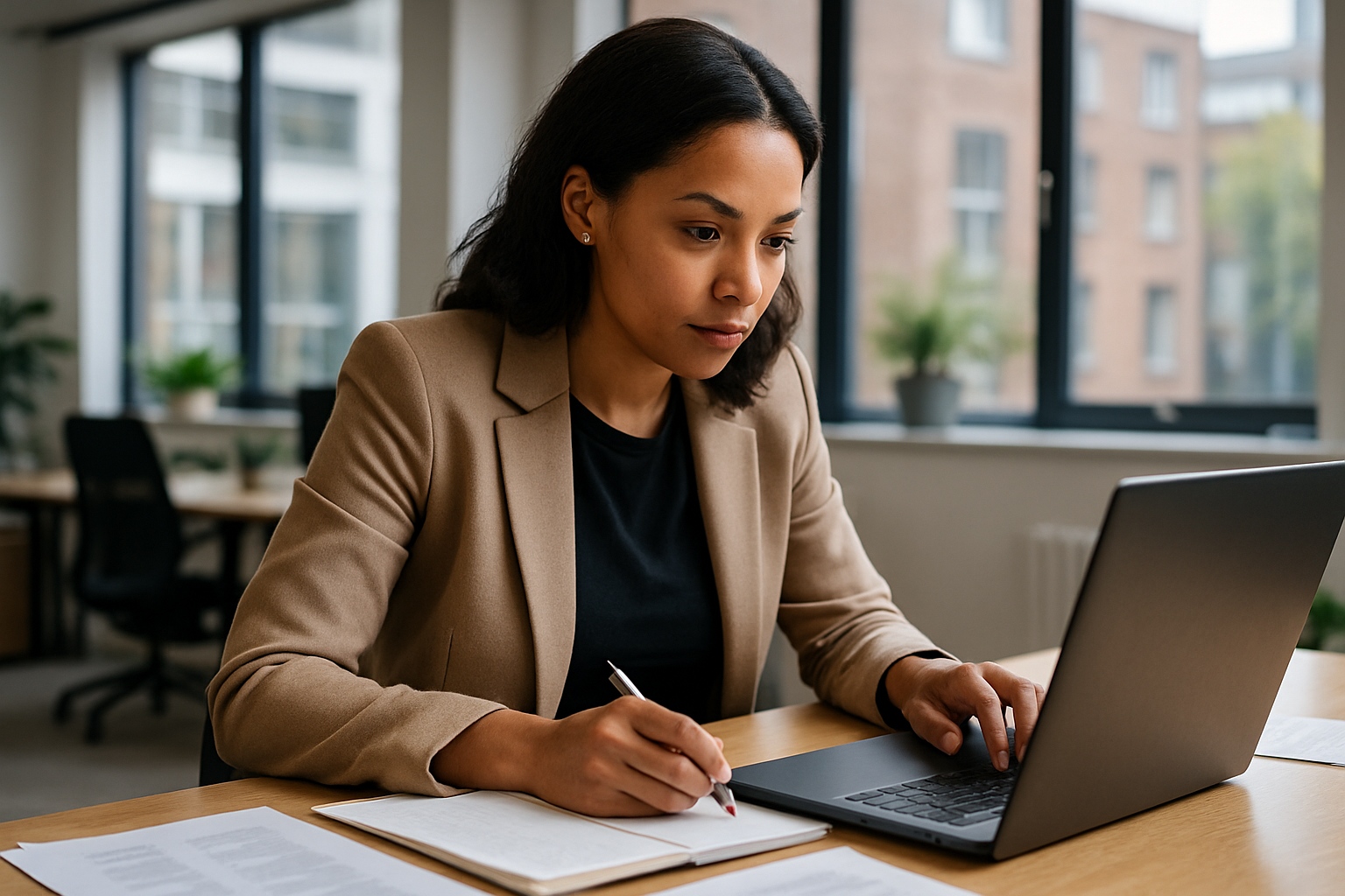UK professional preparing career documents for Returnship UK