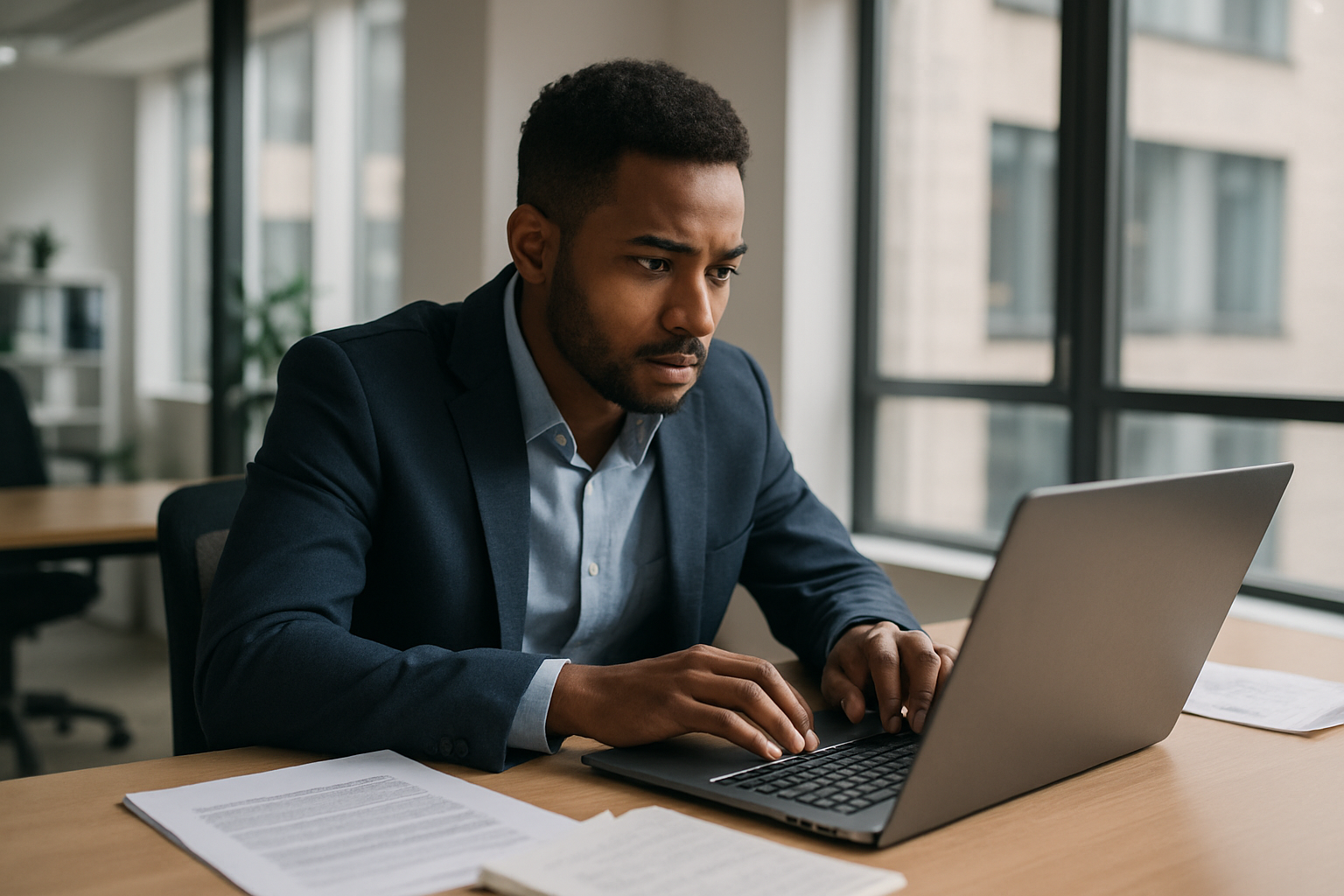 UK professional preparing career documents for UK work permit process
