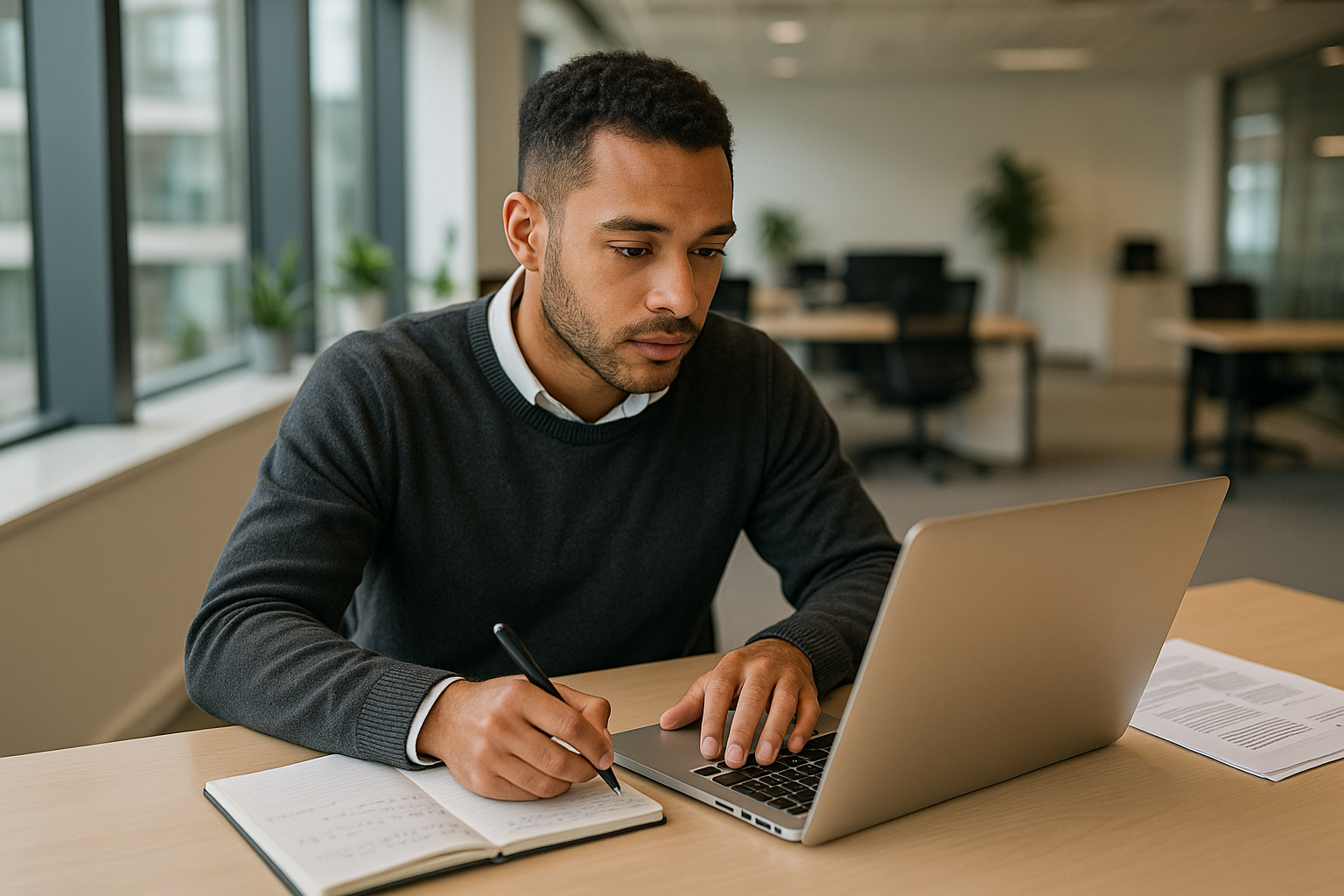 UK professional preparing career documents for older workers