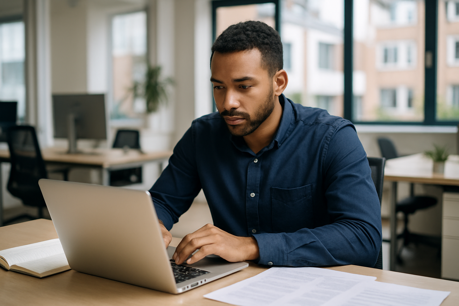 UK professional preparing career documents for nine day fortnight UK