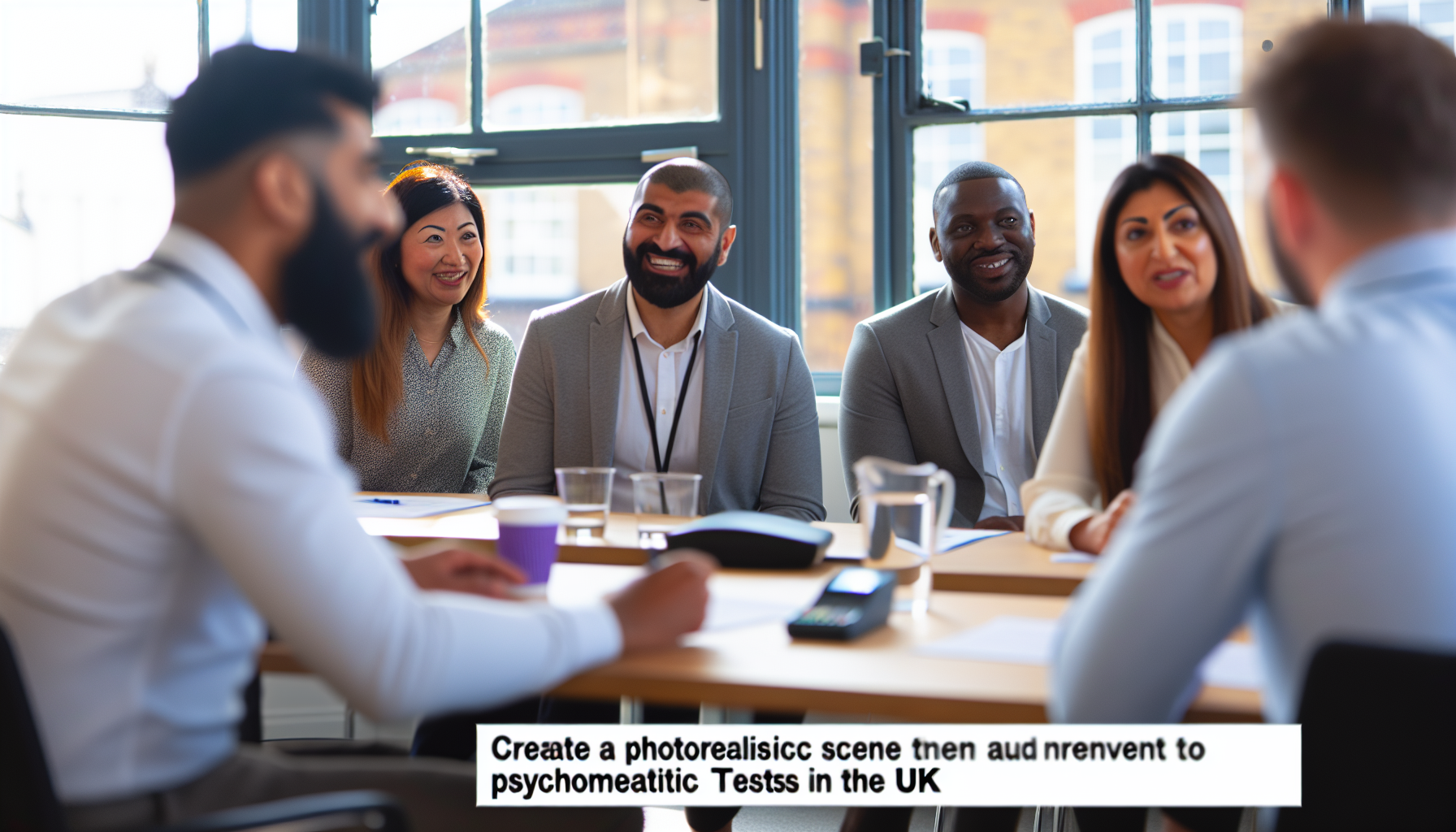 Team meeting in a modern UK office