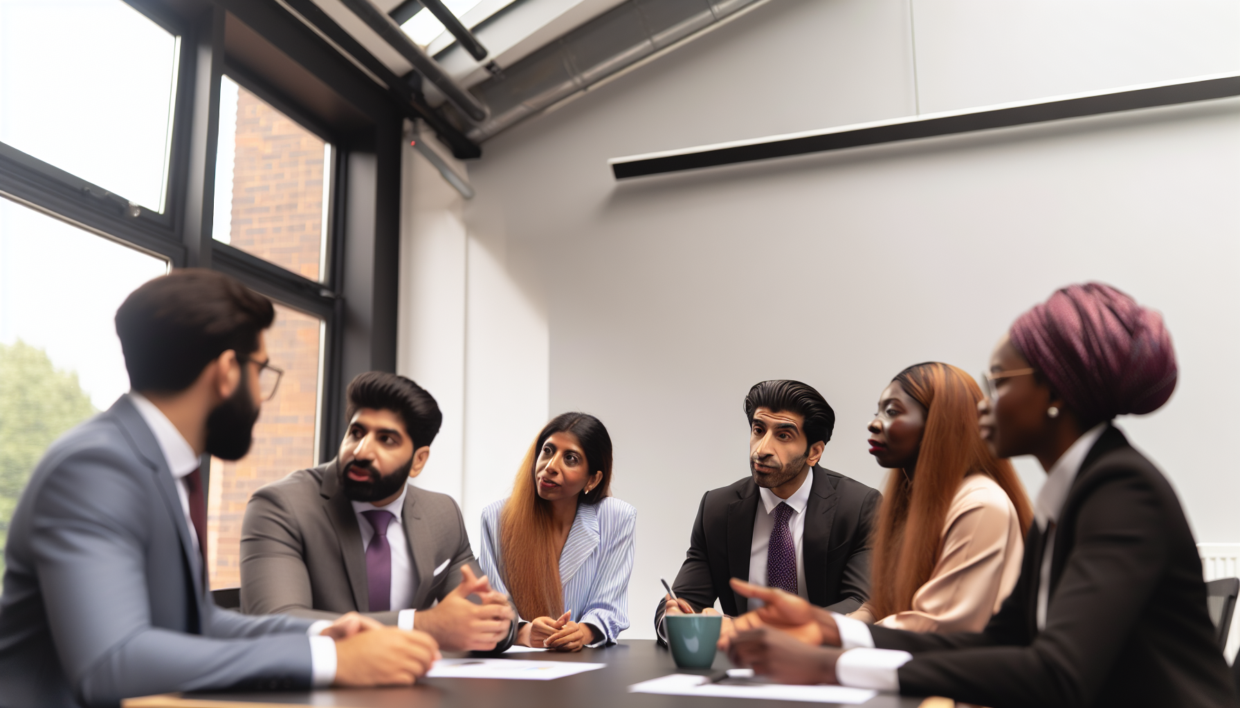 UK team meeting discussing statutory sick pay options