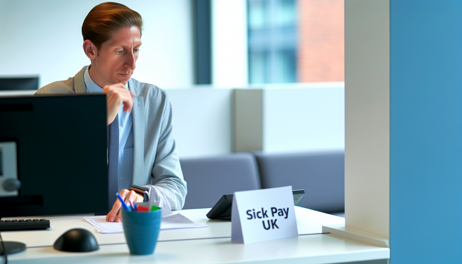 UK professional researching company sick pay policies