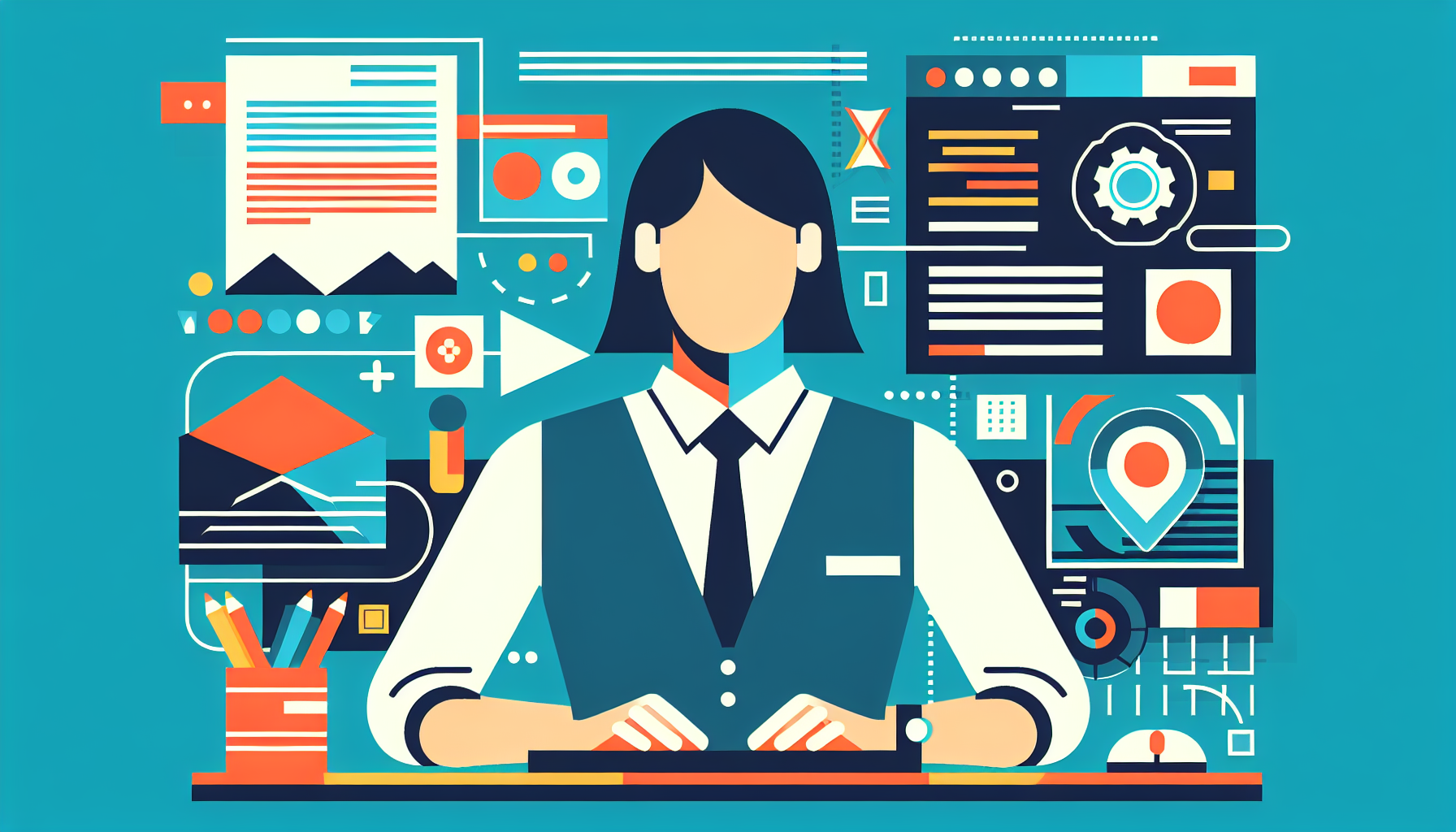 Single UK professional at digital workspace