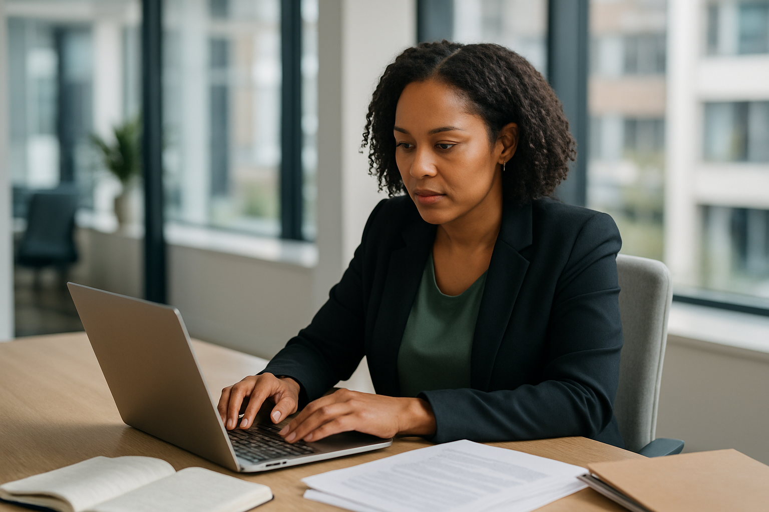 UK professional preparing career documents for paralegal