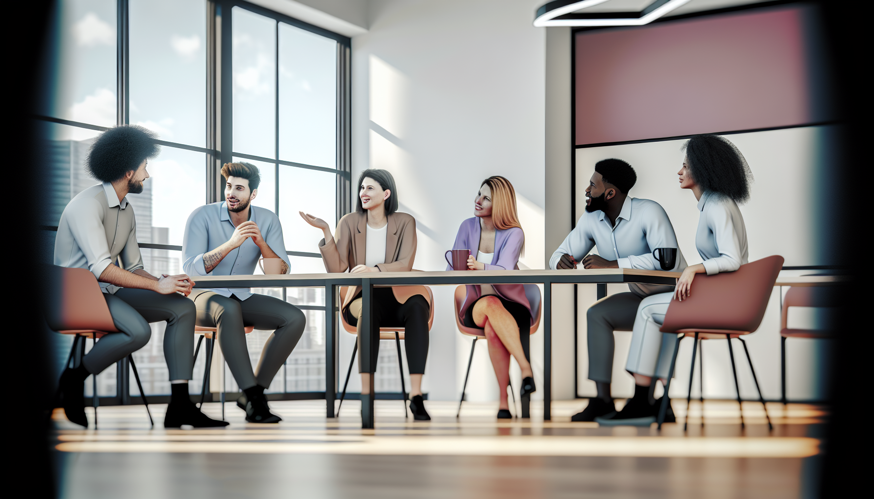 Group of professionals discussing Sunday work rights in the UK.