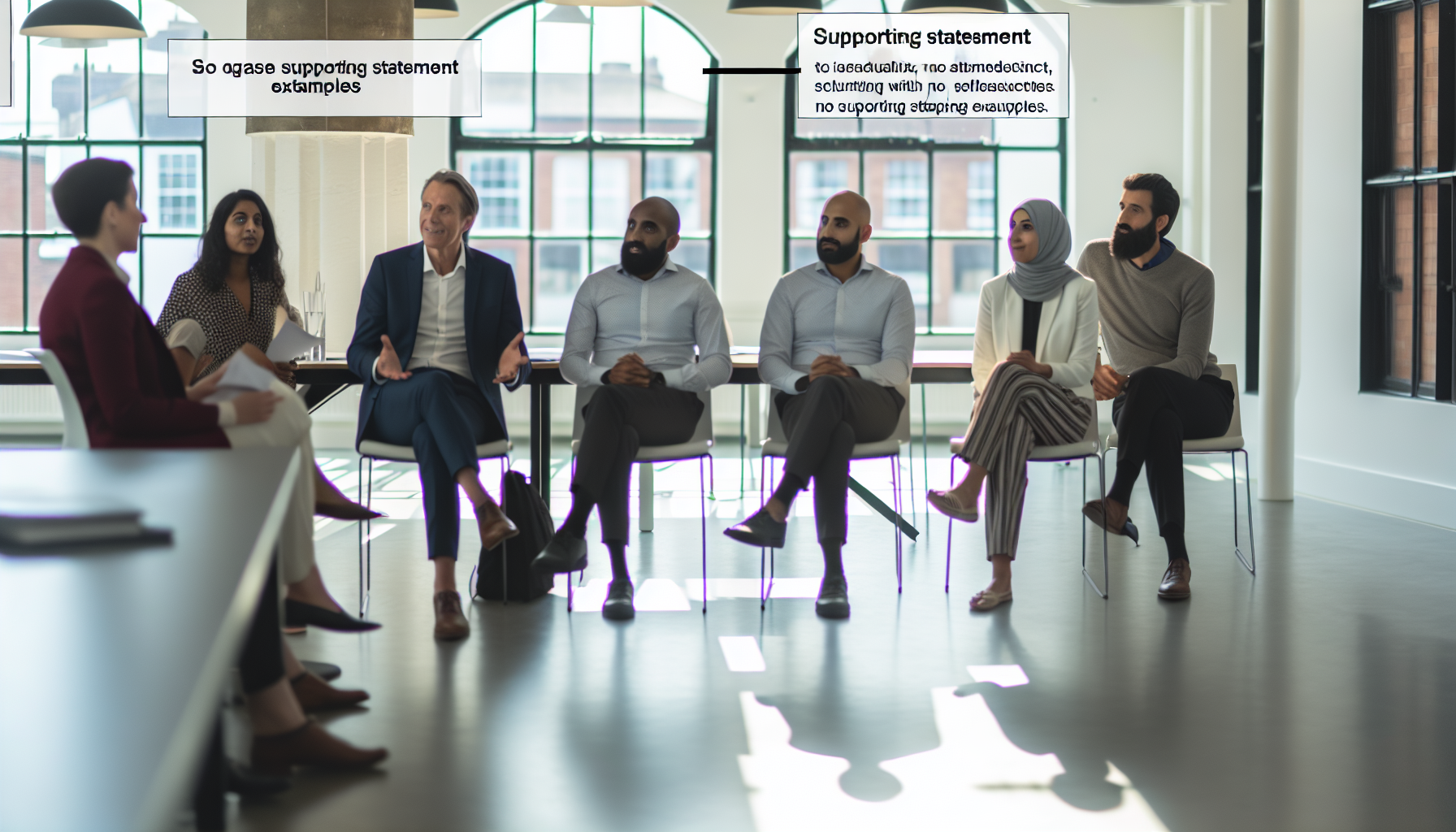 UK team in a collaborative discussion in a bright office