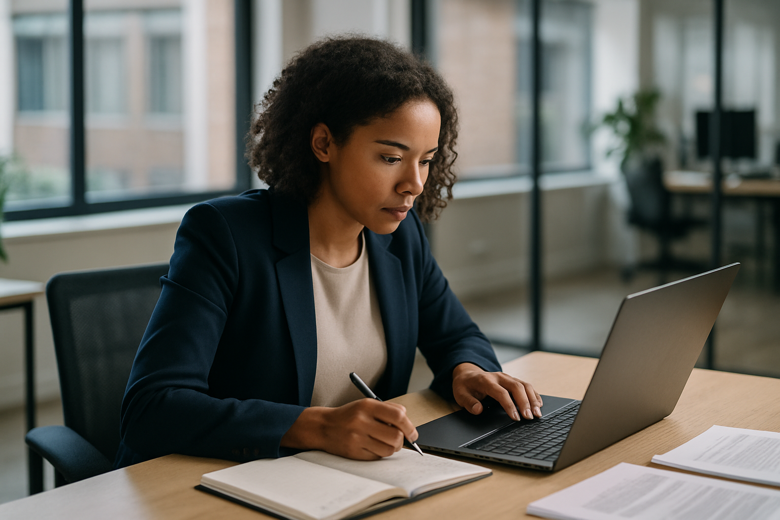 UK professional preparing career documents for Remote collaboration tools UK