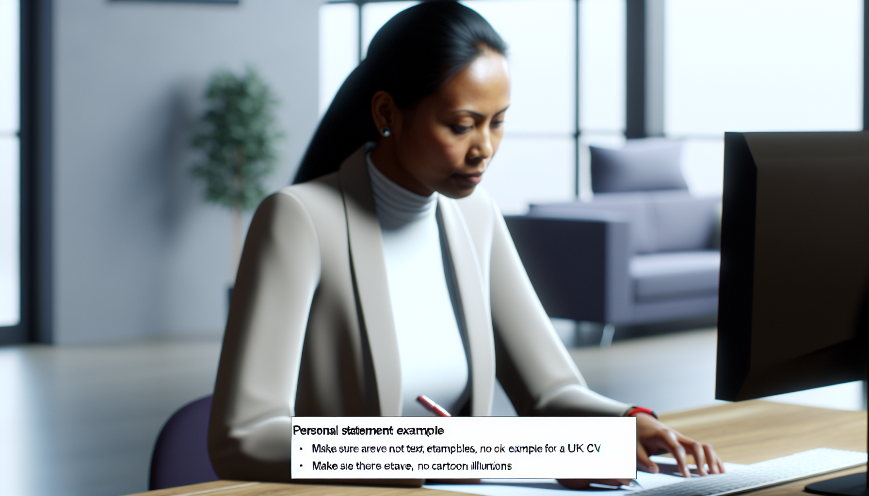 UK professional focused on work at their desk
