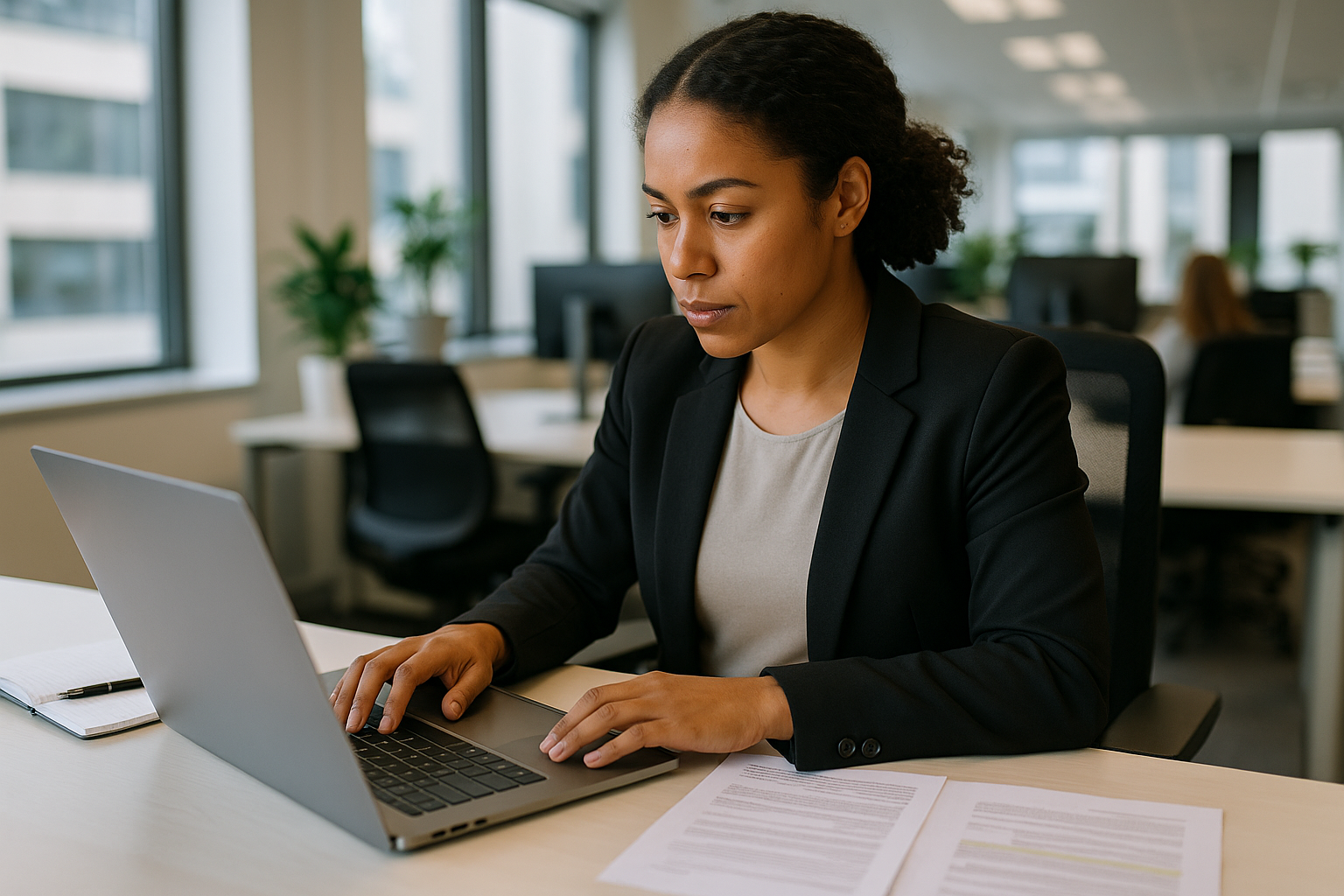 UK professional preparing career documents for Future of work UK 2030
