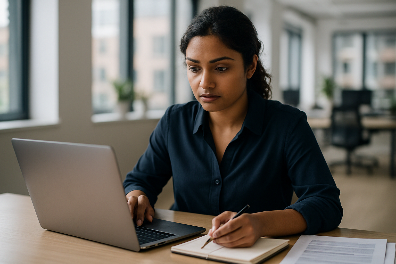 UK professional preparing career documents for Gender pay gap reporting UK