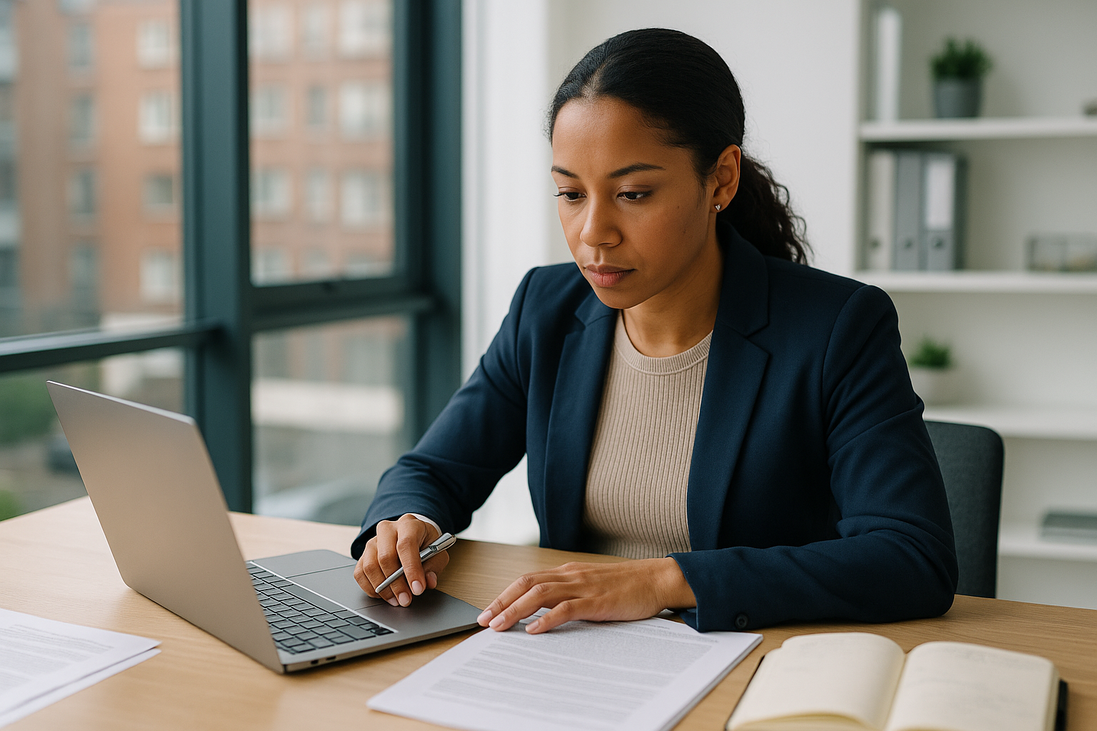 UK professional preparing career documents for modern slavery UK