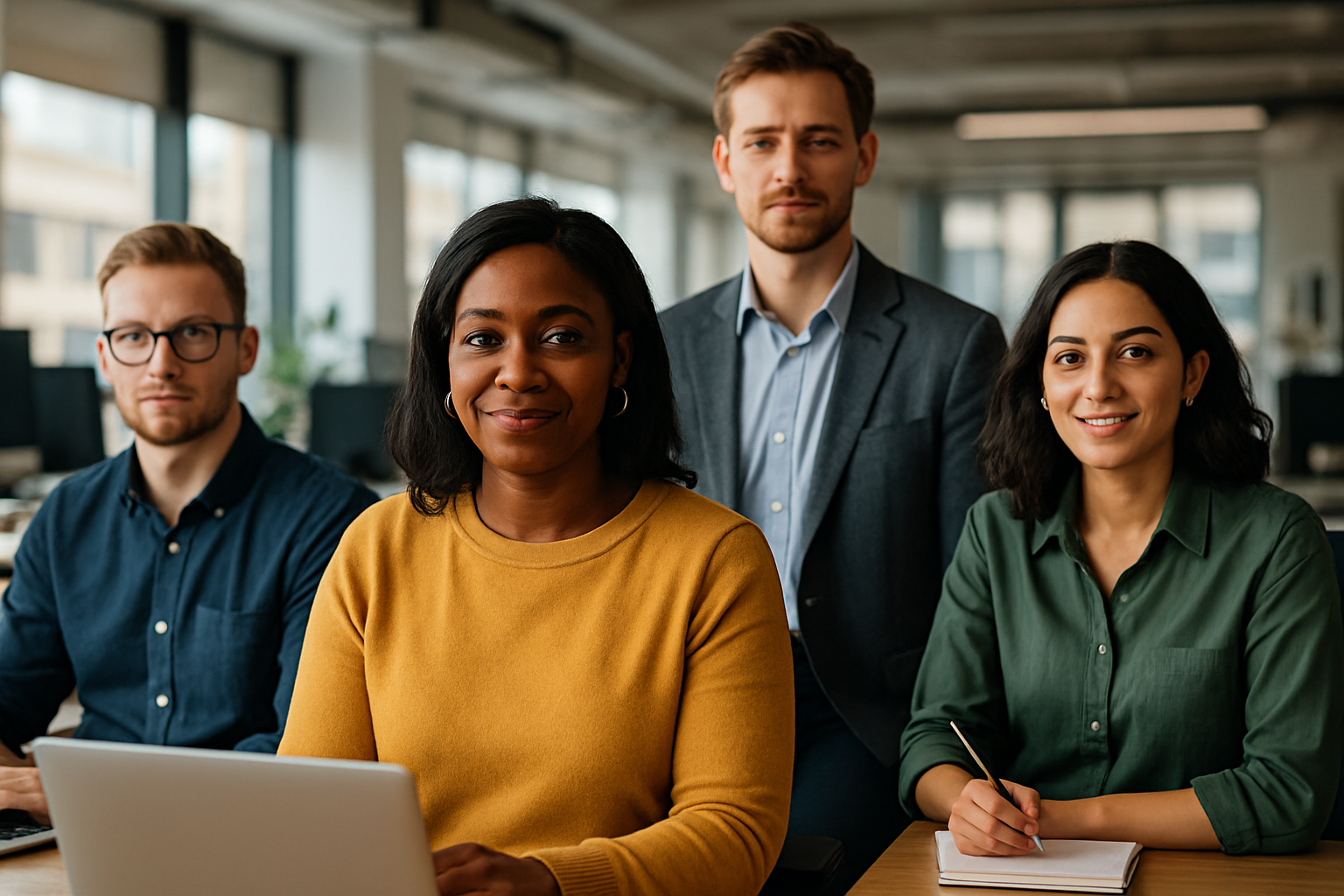 British professionals in a modern office discussing UK shortage occupation list