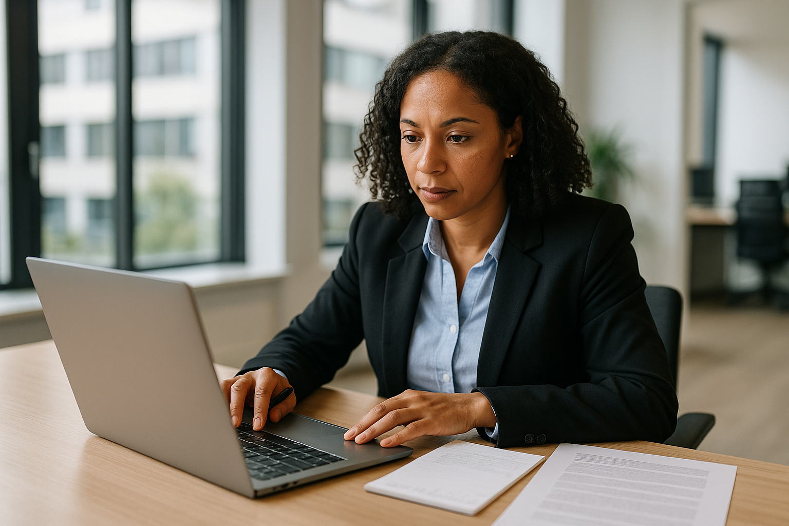 UK professional preparing career documents for work from home contract UK