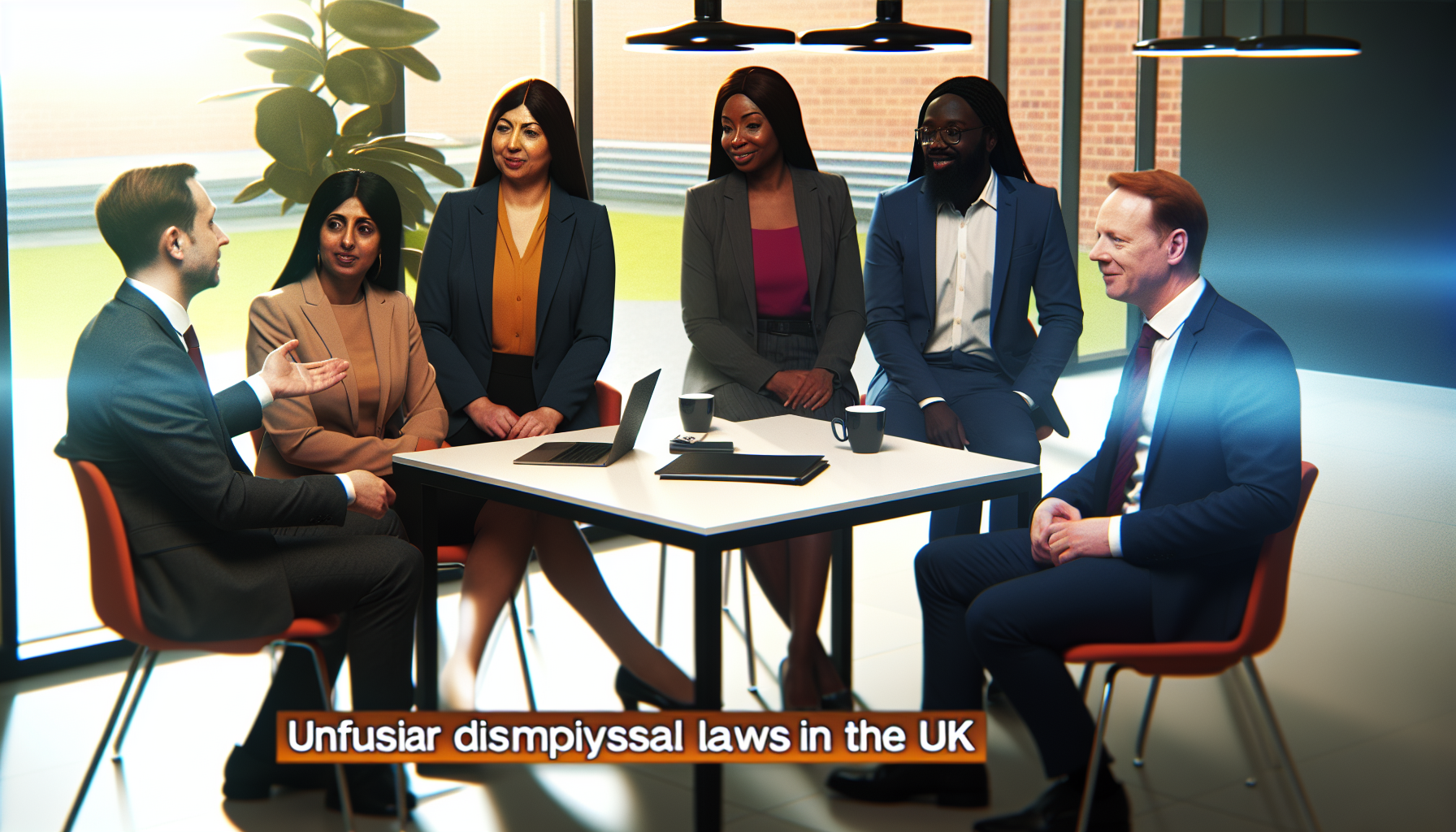 UK professionals having a collaborative discussion in a bright office