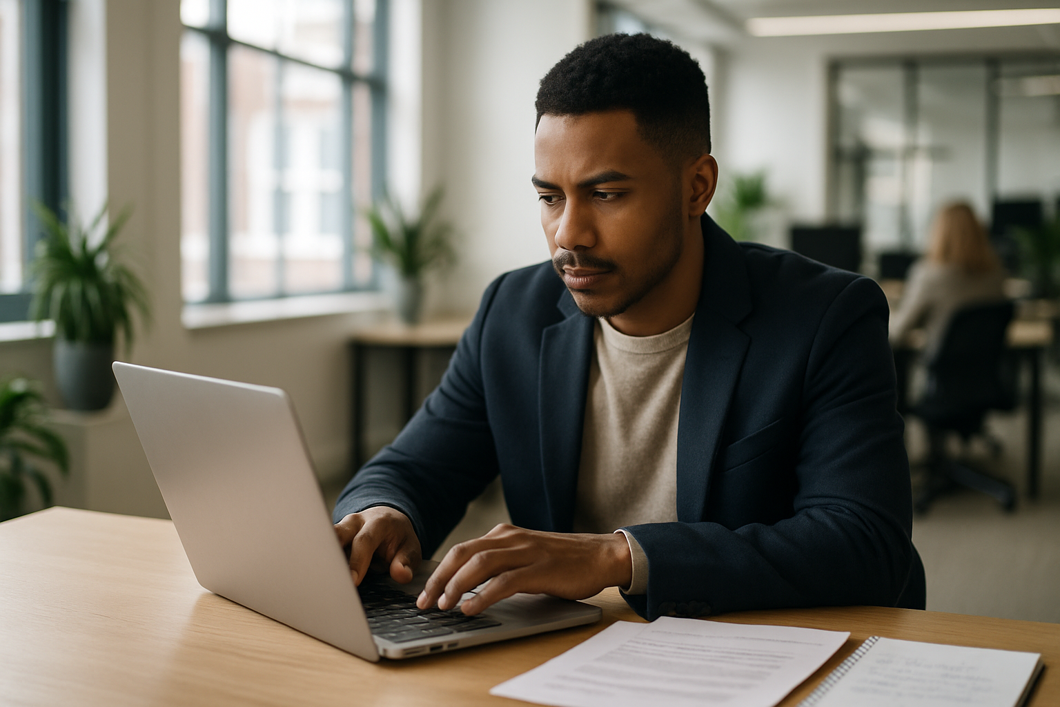 UK professional preparing career documents for UK family visa work